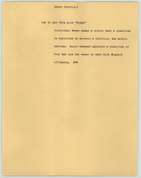 News Script: Grand Prairie