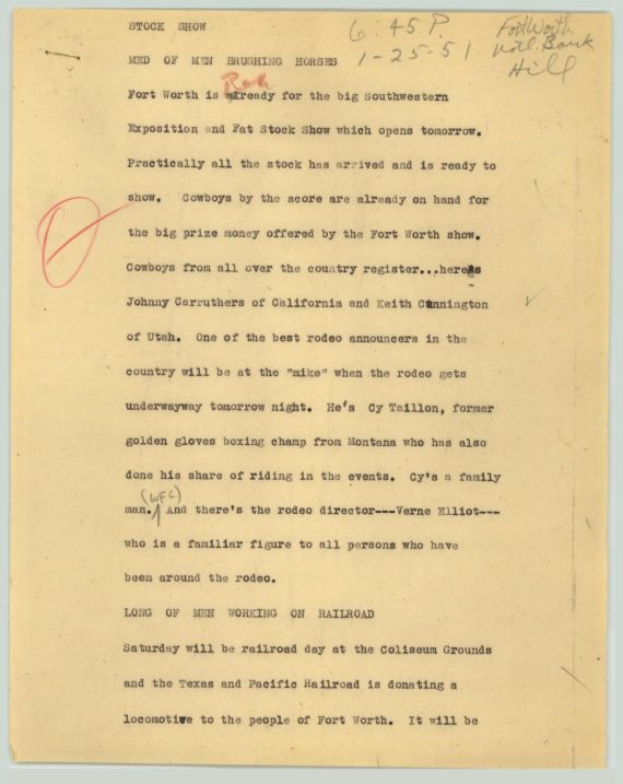 News Script: Stock show