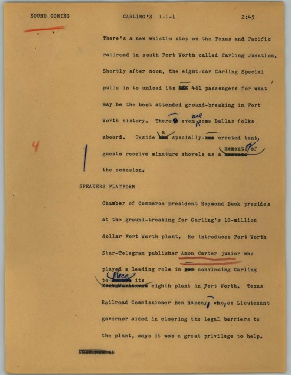 News Script: Carling's