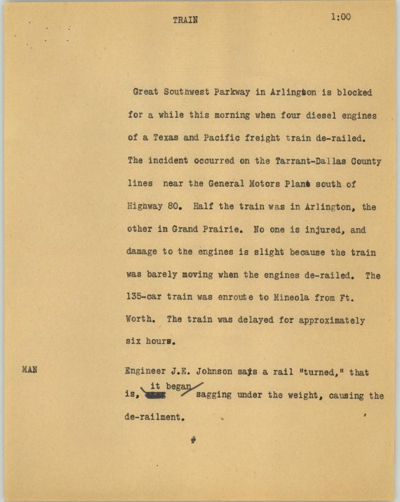 News Script: Train