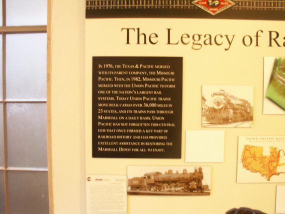 Display at the Texas and Pacific Railway Museum