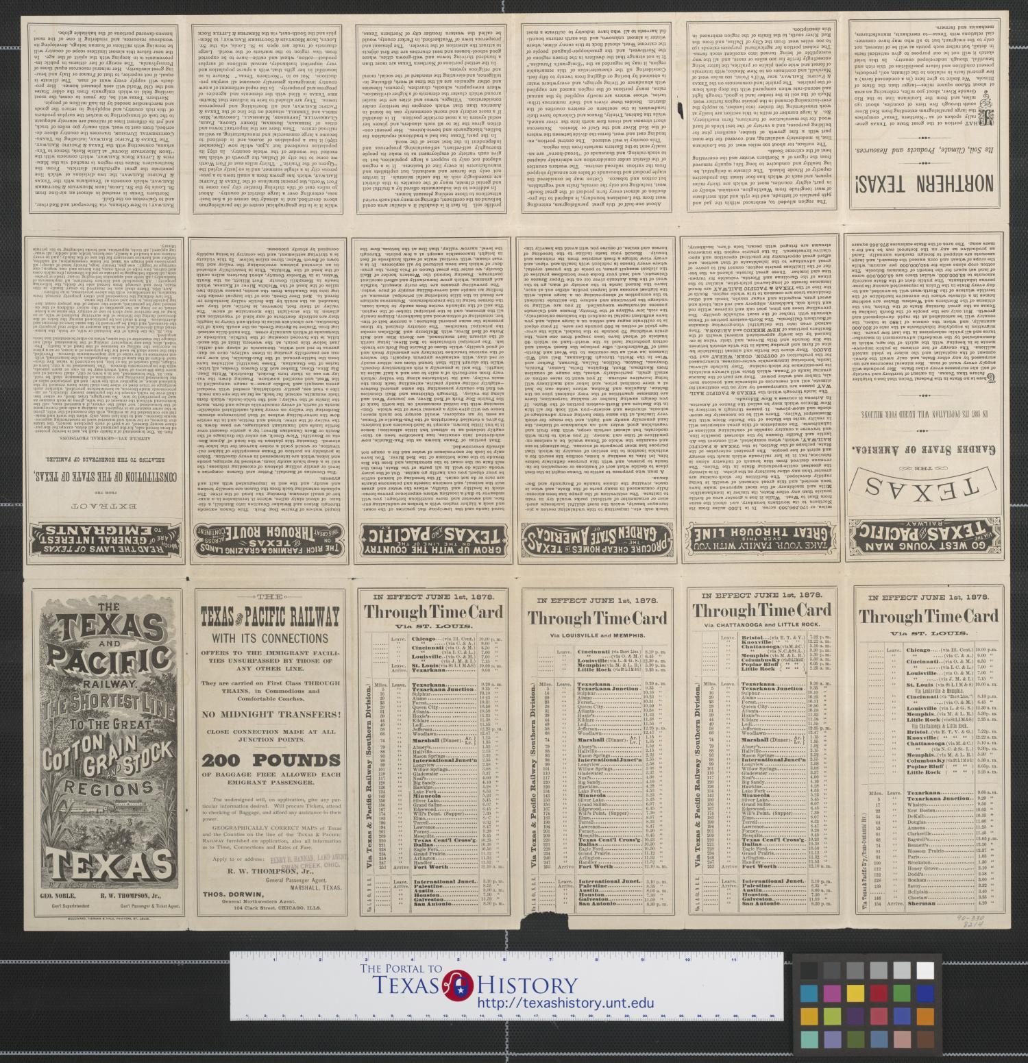 A geographically correct map of the State of Texas: Compiled from actual surveys, and containing all changes in lines of counties up to Sept. 1st, 1876.