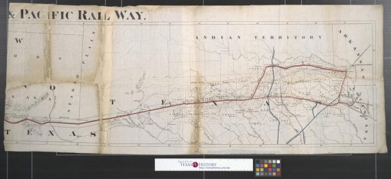 Map of the Texas & Pacific Rail Way Sheet 2.