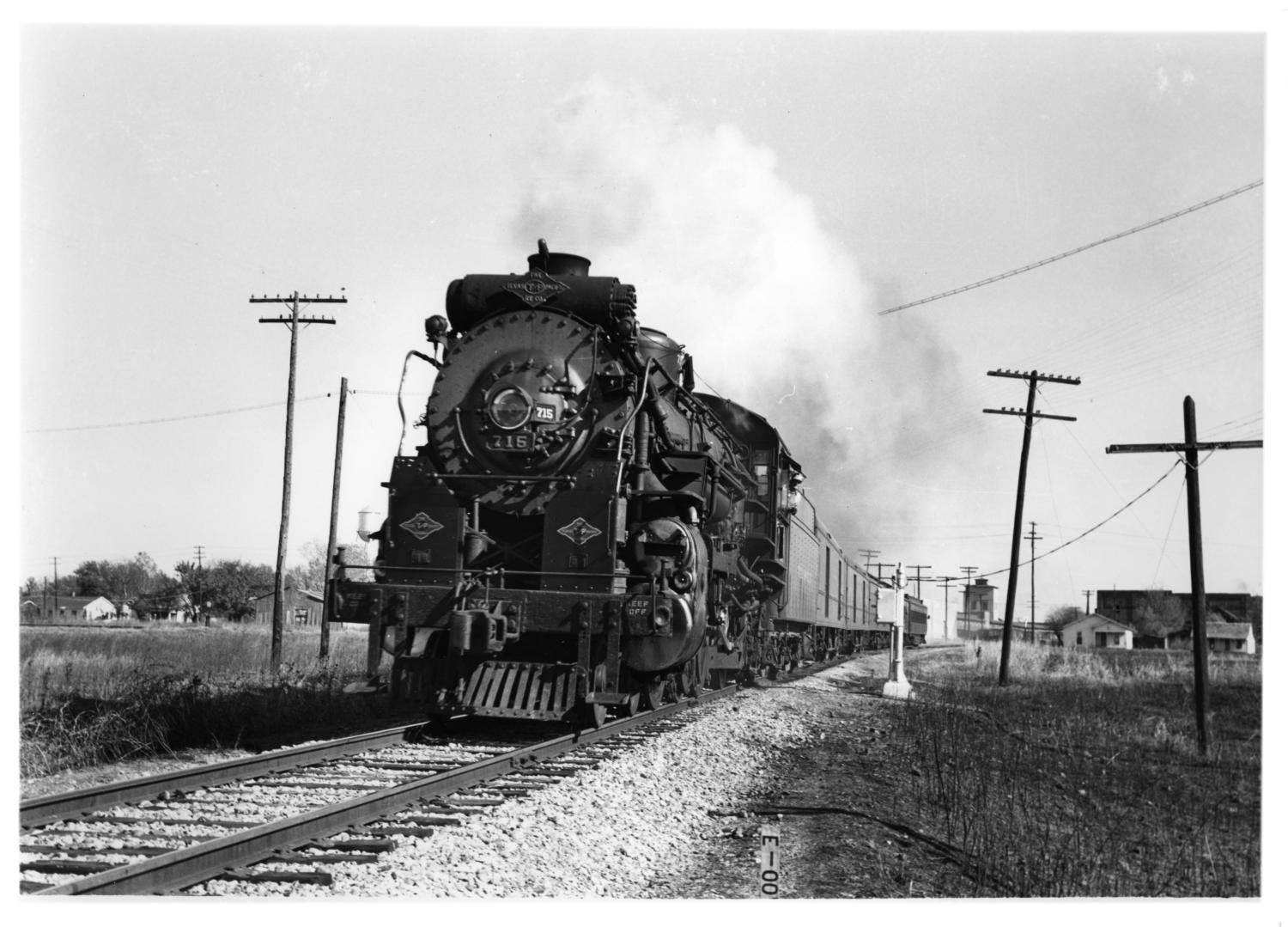 Steam Locomotive entering Paris, Texas