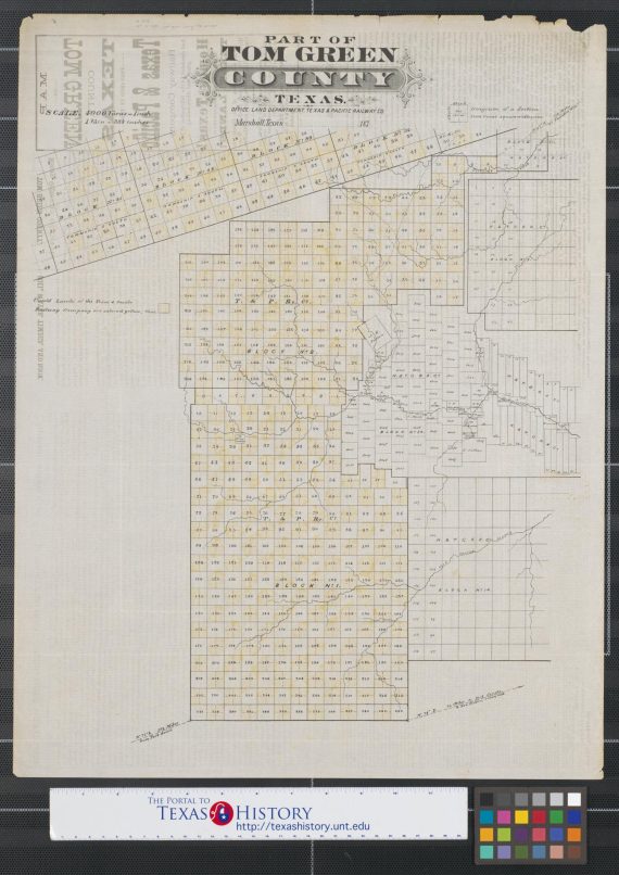 Map of Tom Green County, Texas.