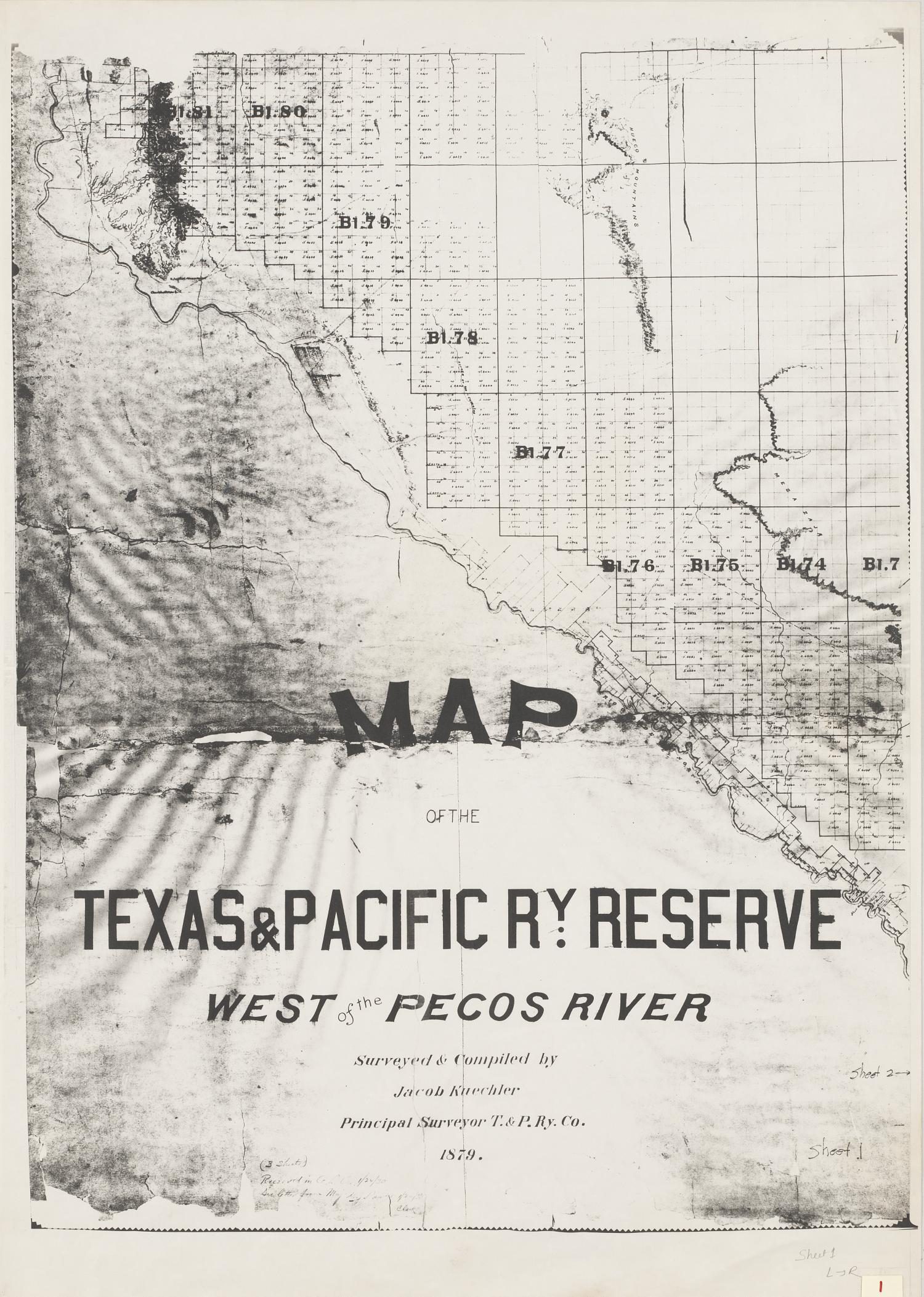 Map of the Texas and Pacific RY Reserve West of the Pecos River 3.