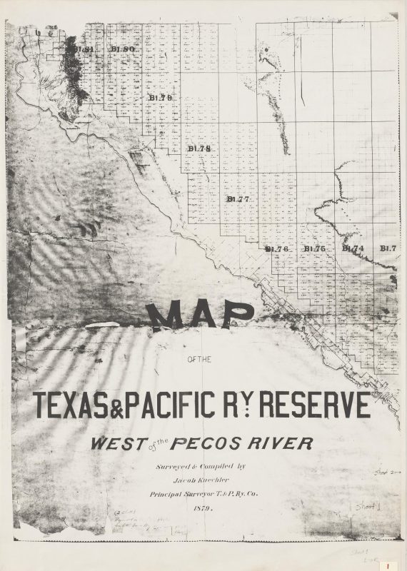 Map of the Texas and Pacific RY Reserve West of the Pecos River 3.