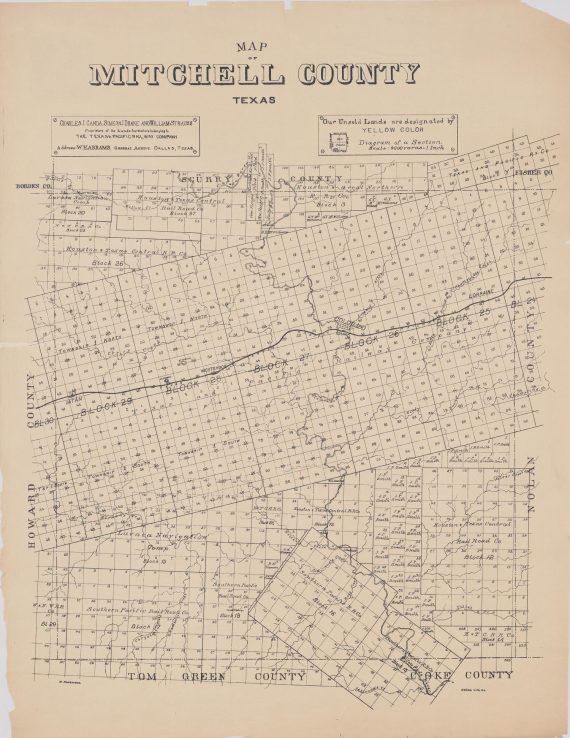 Map of Mitchell County, Texas