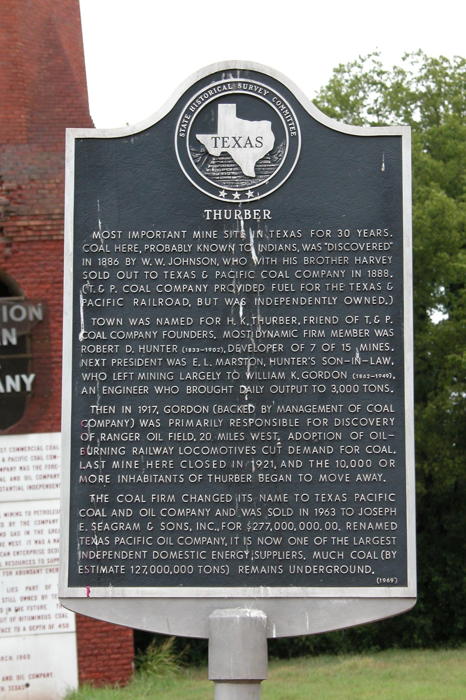 Historic plaque - Thurber