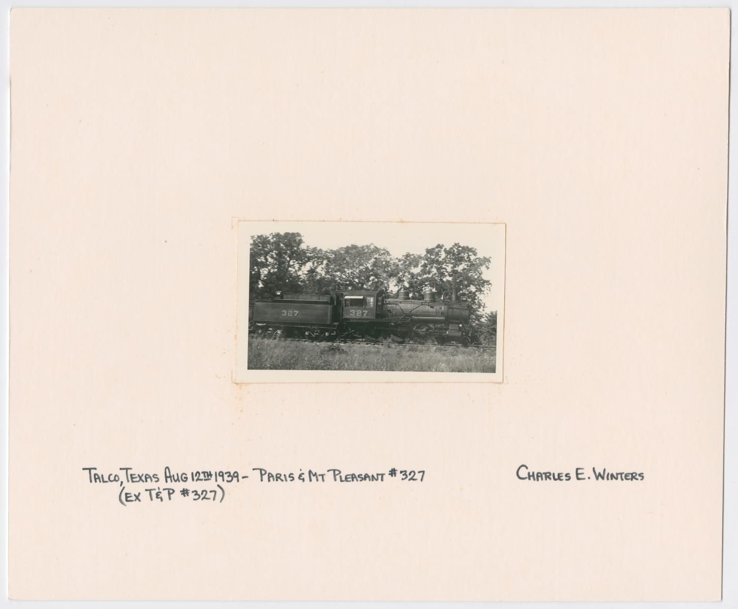 Train Engine #327 and Car - Talco, Texas