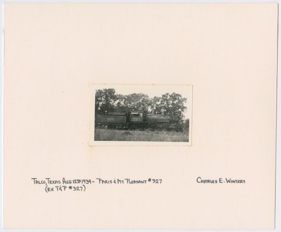 Train Engine #327 and Car - Talco, Texas