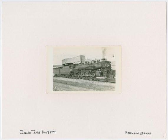 Train Engine #907 and Cars on Tracks