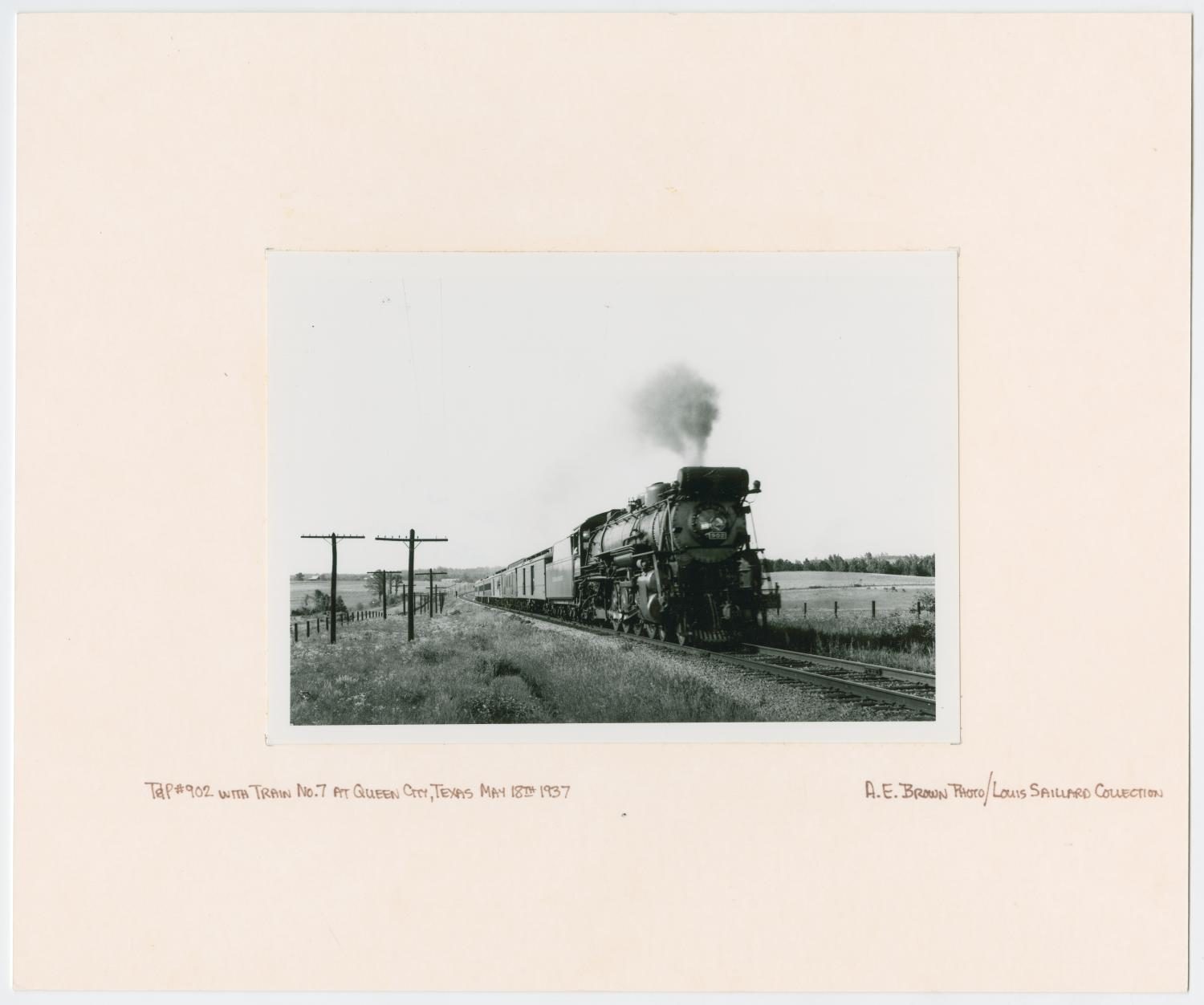 Train Engine #902 and Cars - Queen City, Texas