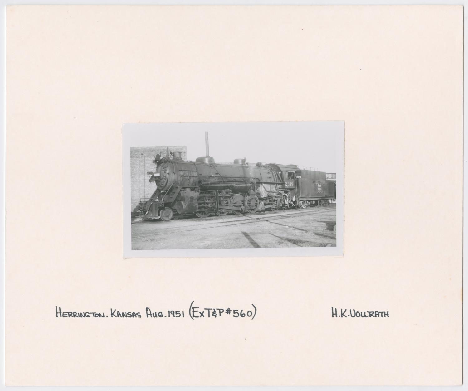 Train Engine #2319 and Car - Herington, Kansas