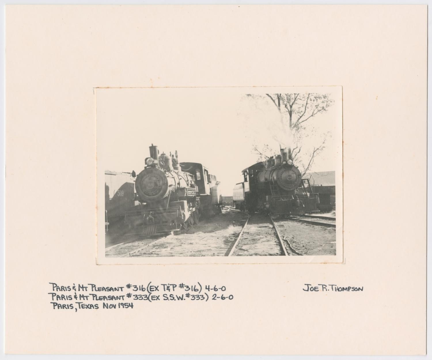Trains Parked in Paris, Texas Yard