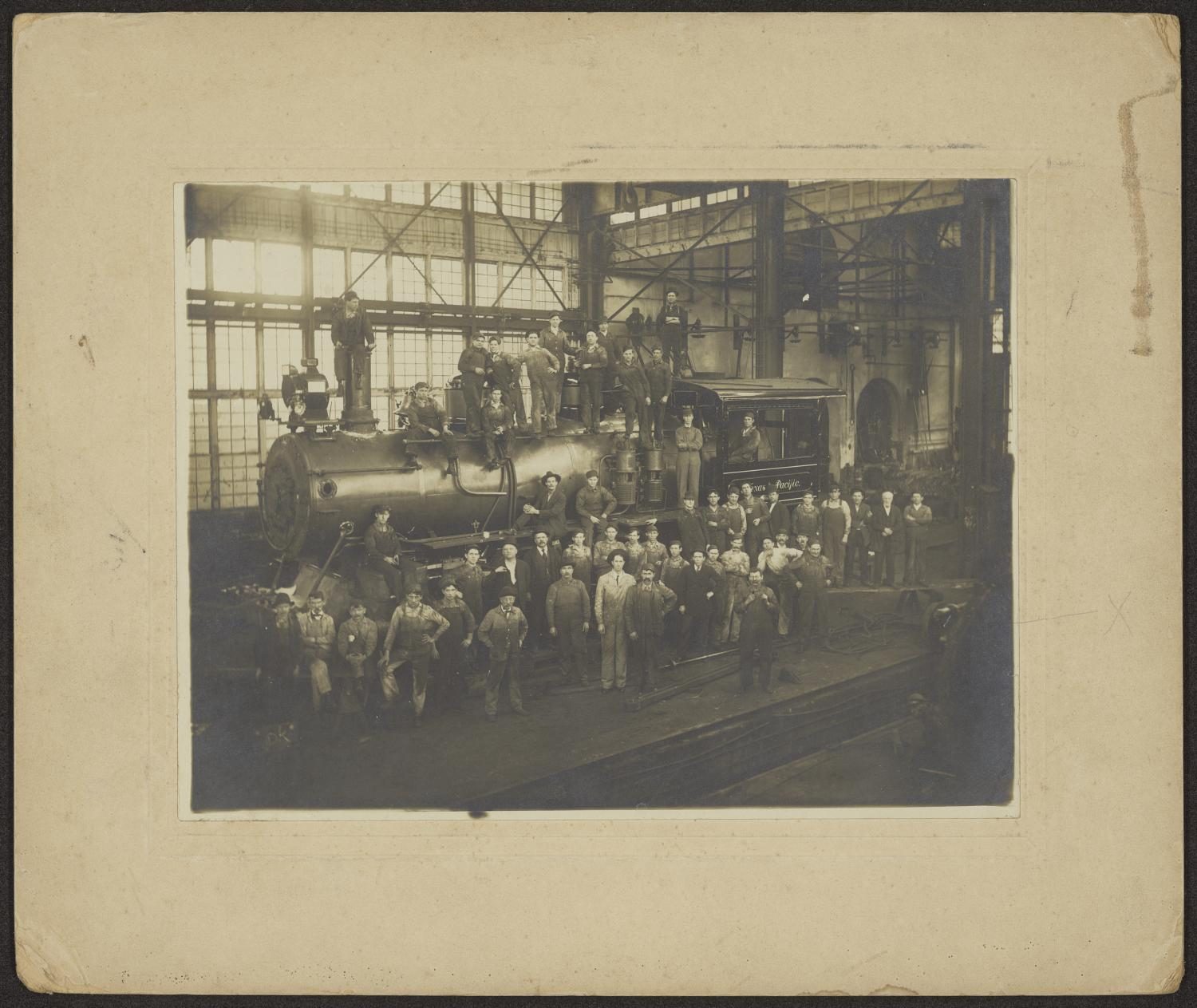 Group of Men Around a Train Engine