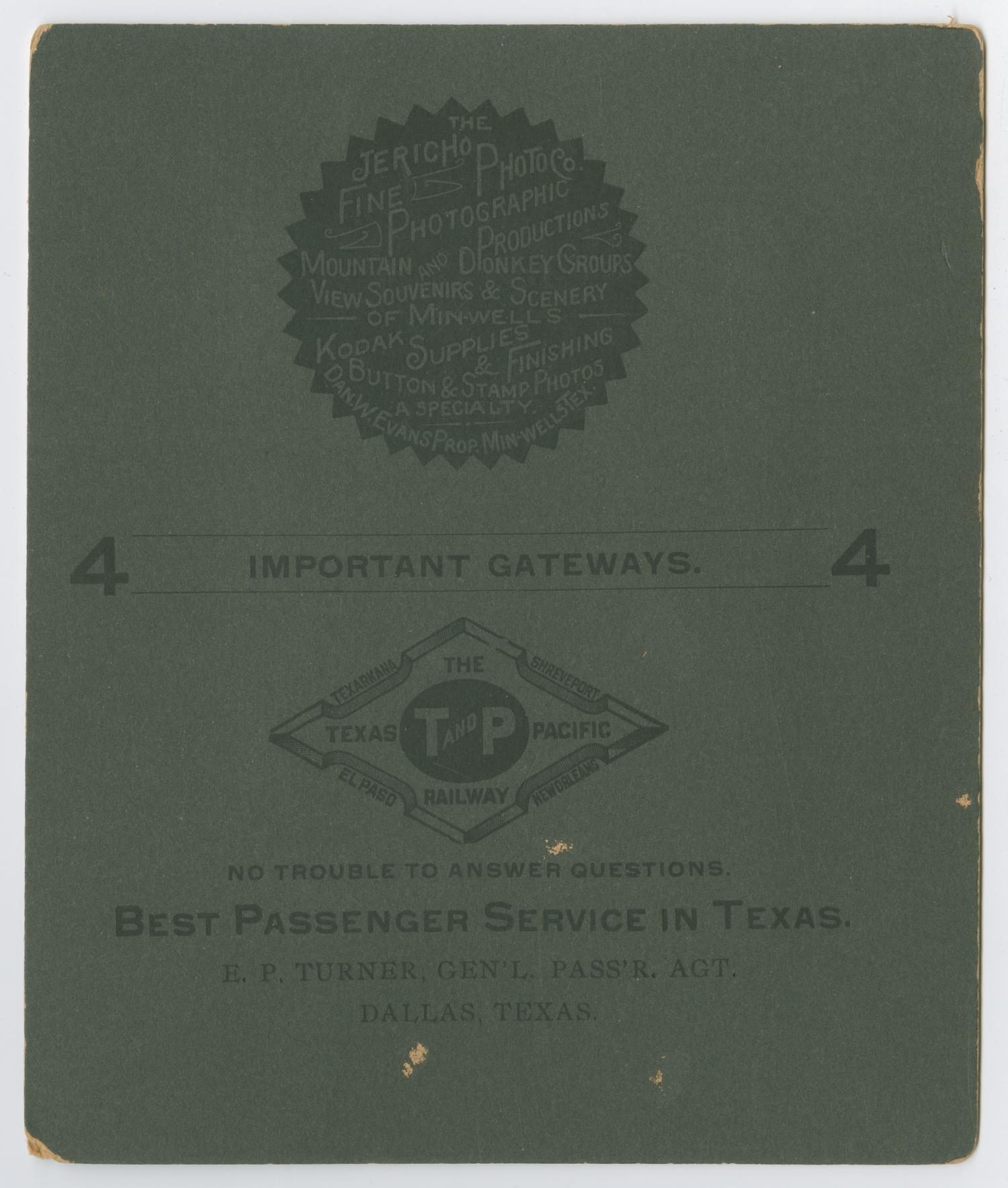 Souvenir Photo from Mineral Wells