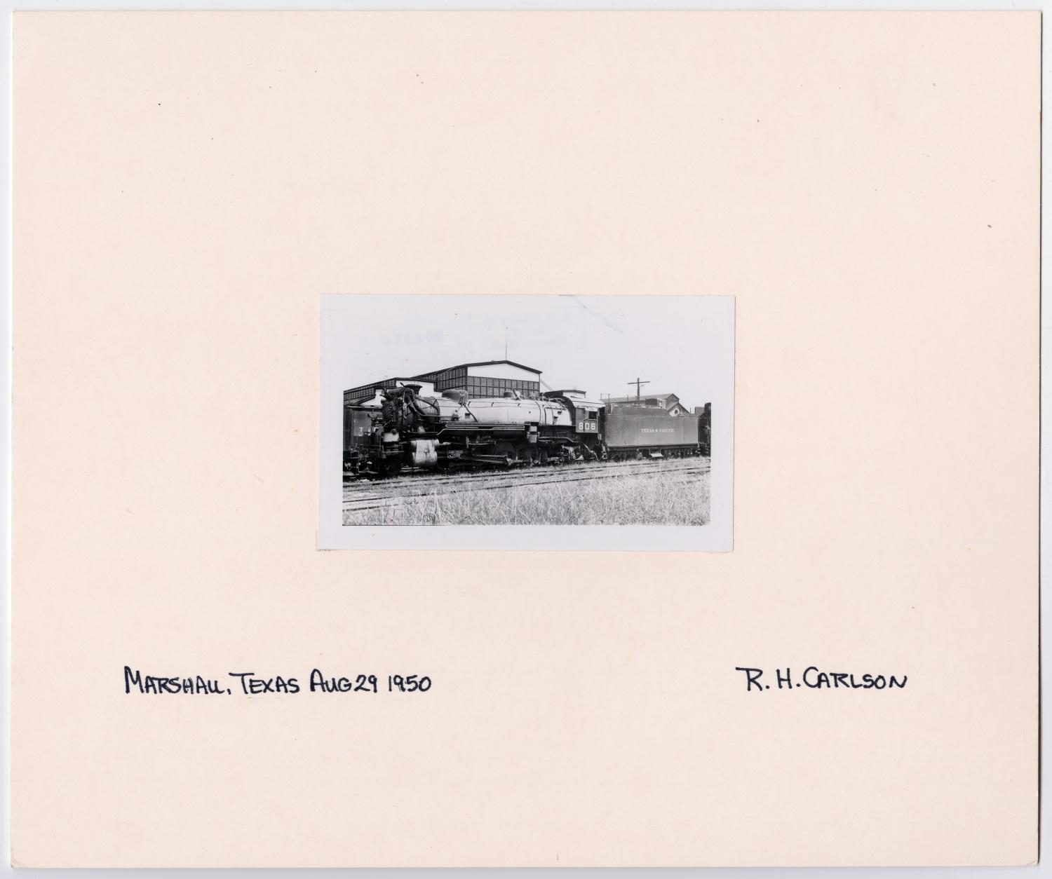 Train #806 in Marshall, Texas