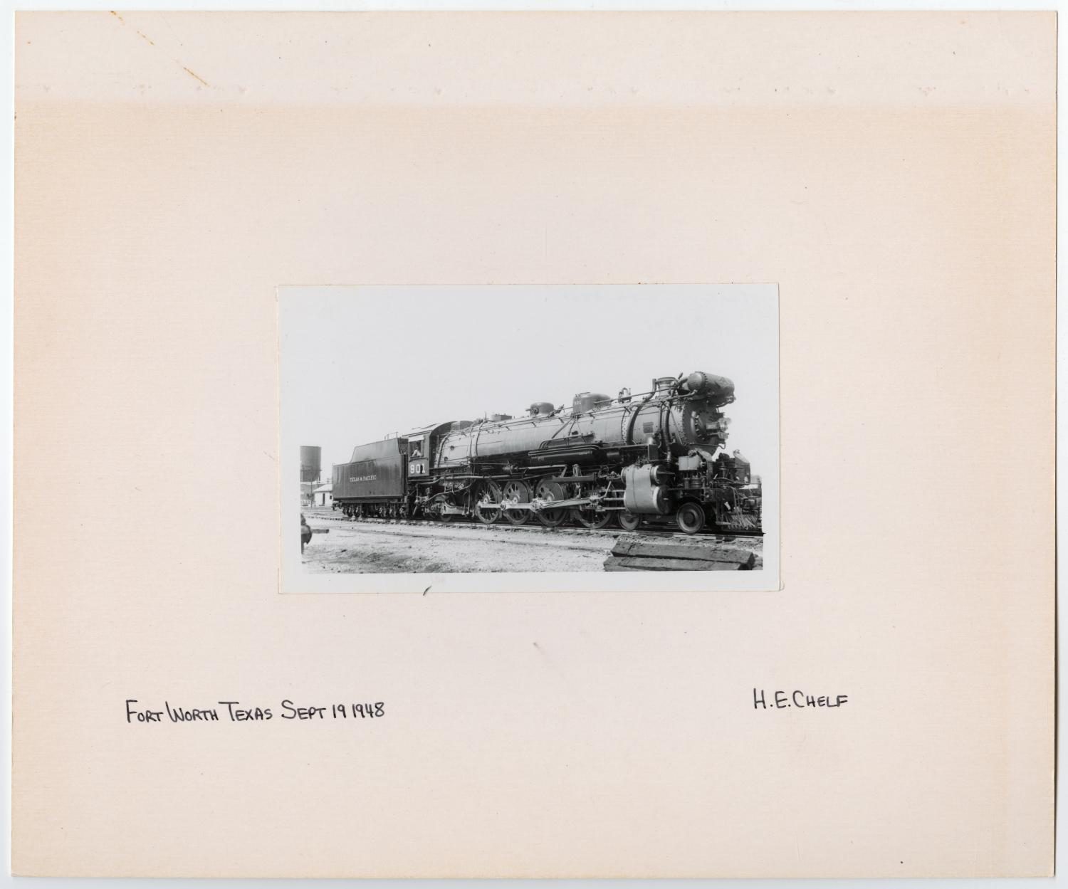 T&P Train #901 on Tracks in Fort Worth, Texas