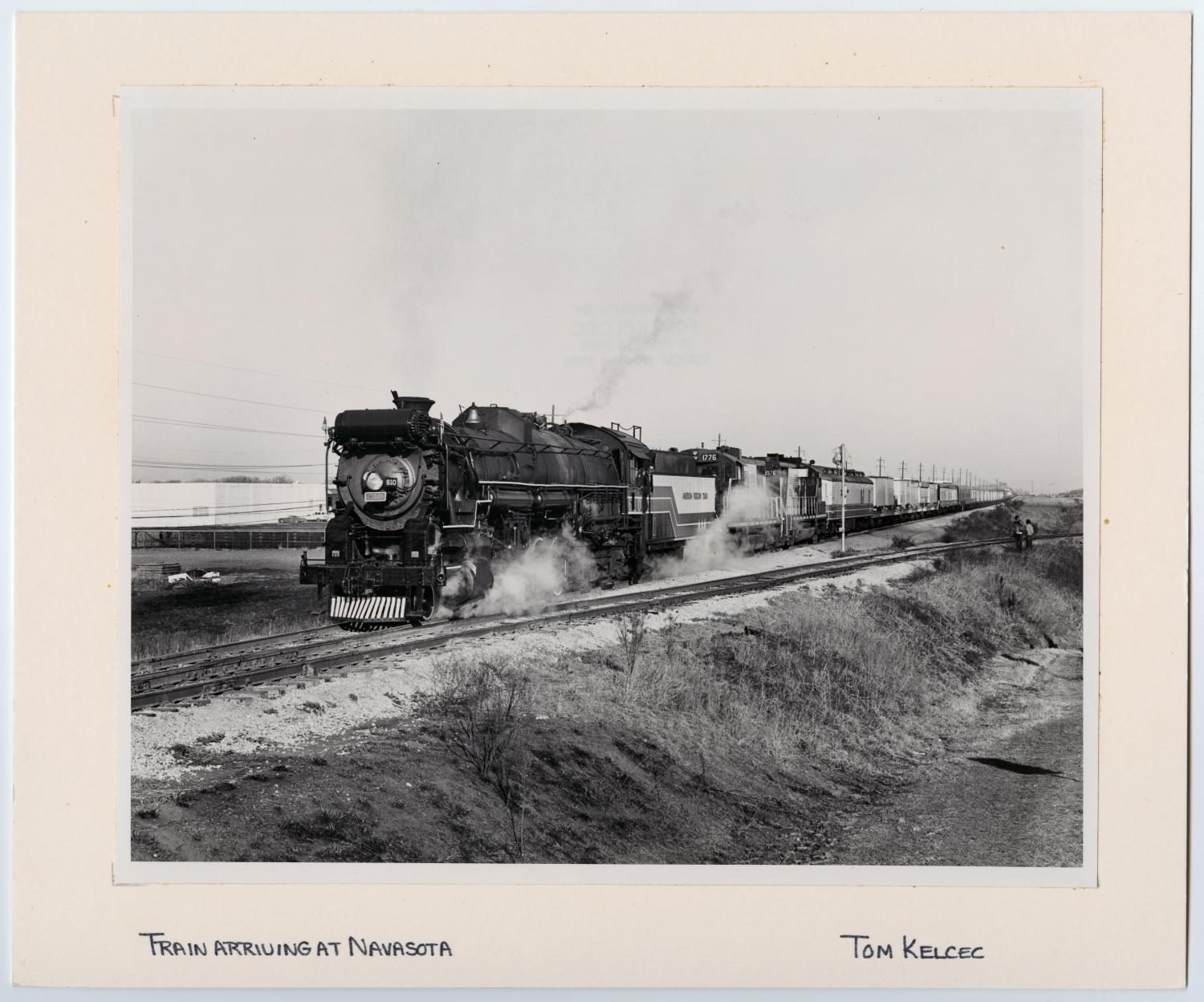 T&P Train #610 Arriving at Navasota, Texas