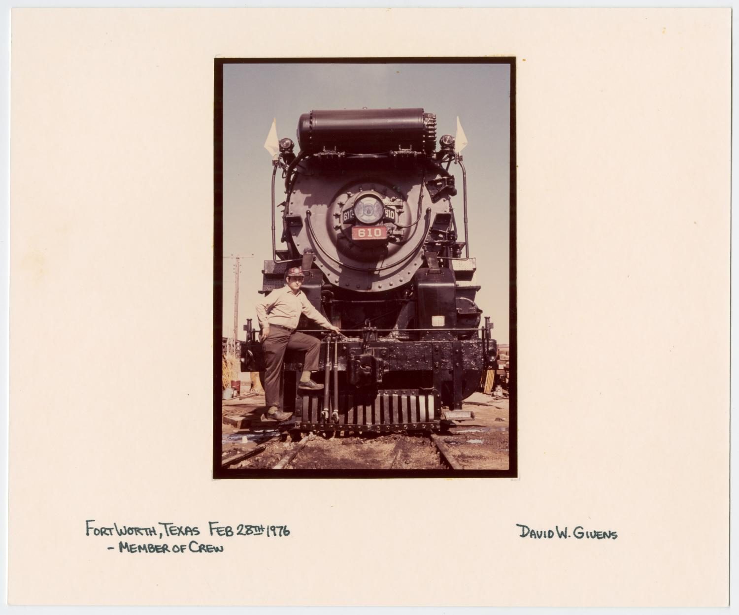 Crew Member Posing with Train #610