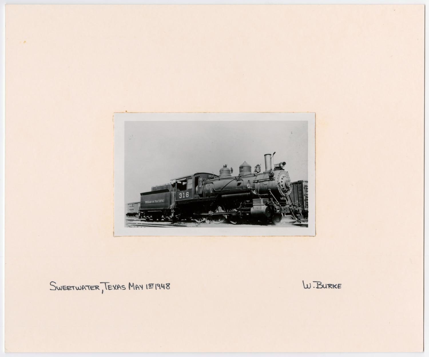 Train #316 in Sweetwater, Texas