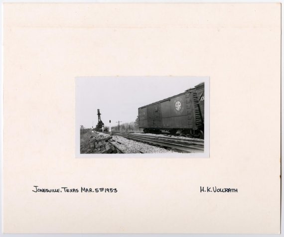 Train Cars Down Tracks From a Crane