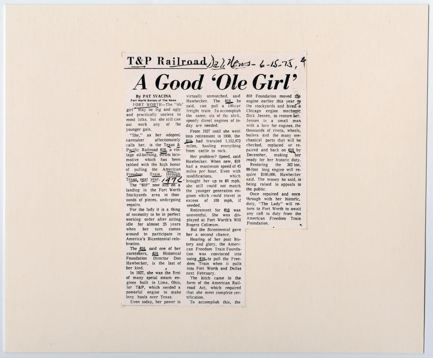 Ole Girl Article