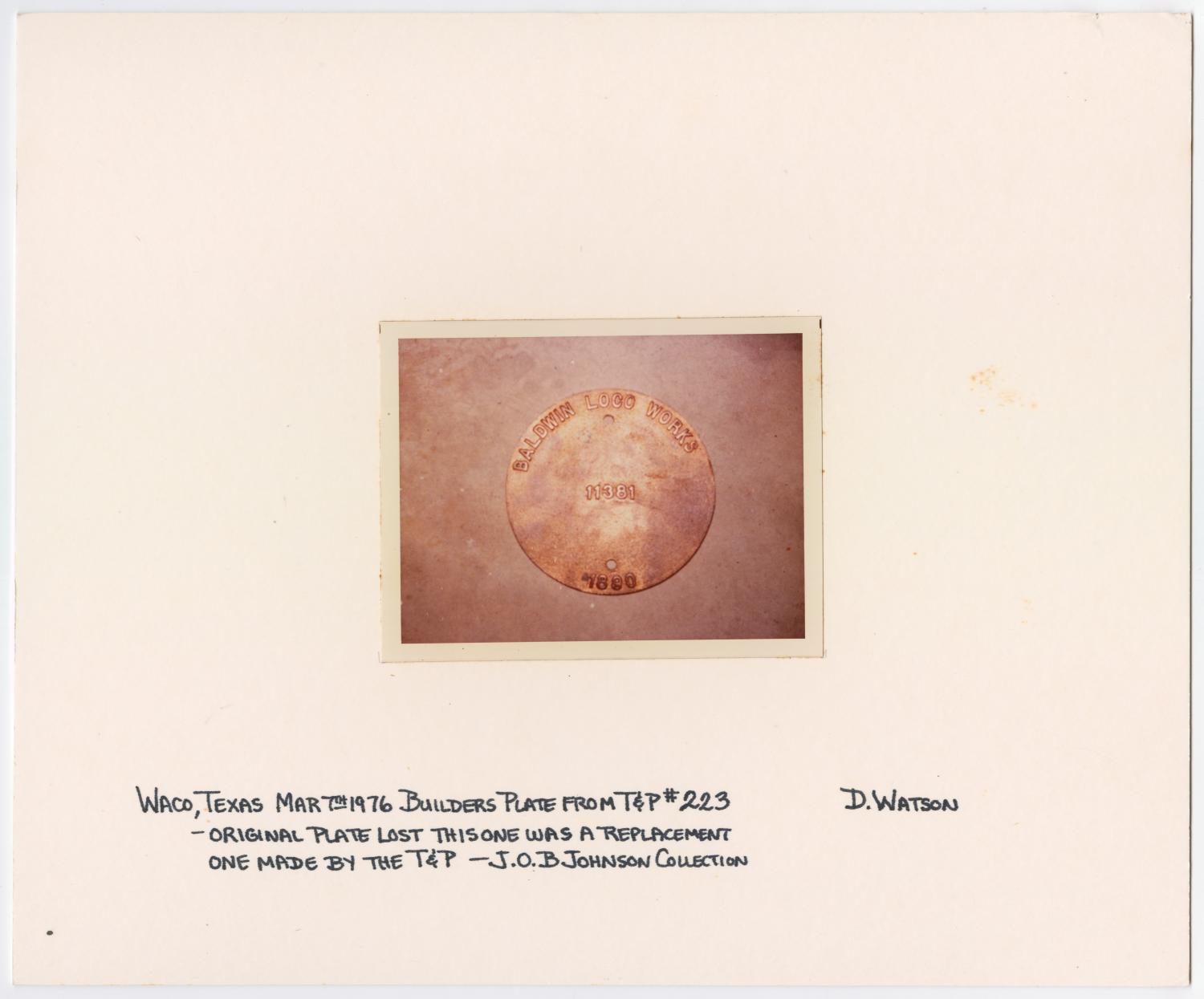T&P Builders Plate
