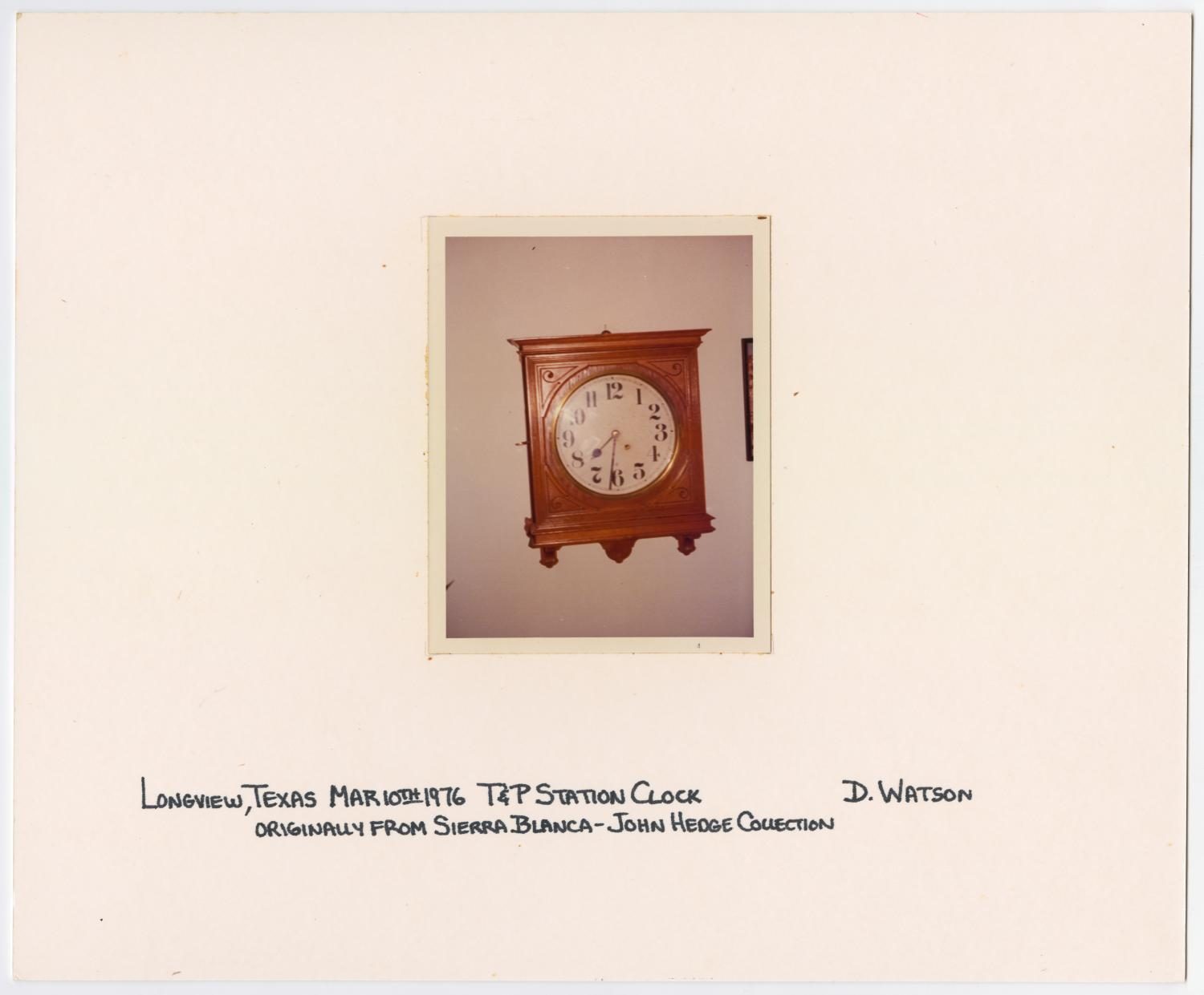 T&P Station Clock on Display