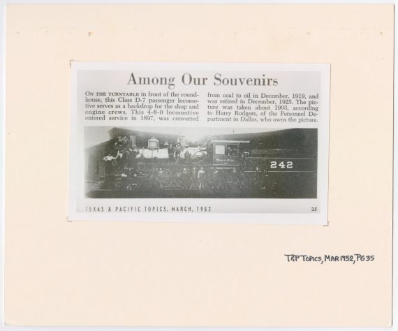 Clipping of an Image of Train #242