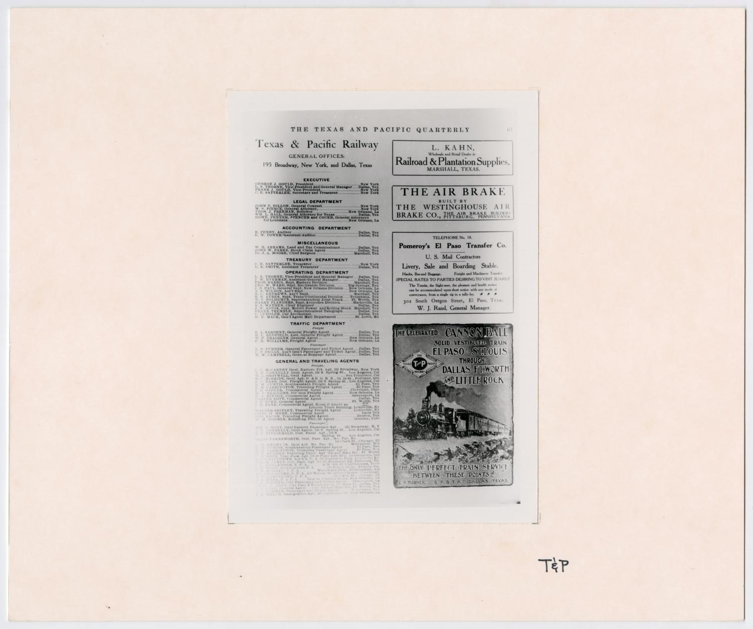 T&P Quarterly Directory