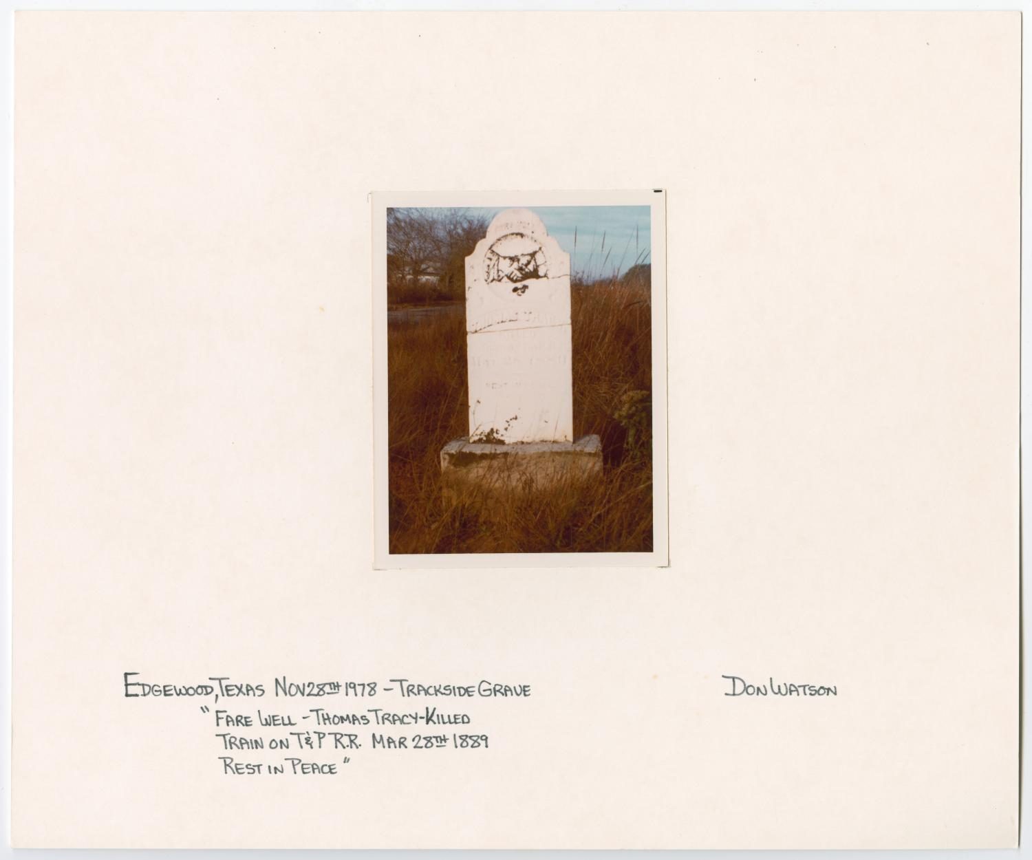 Trackside Grave