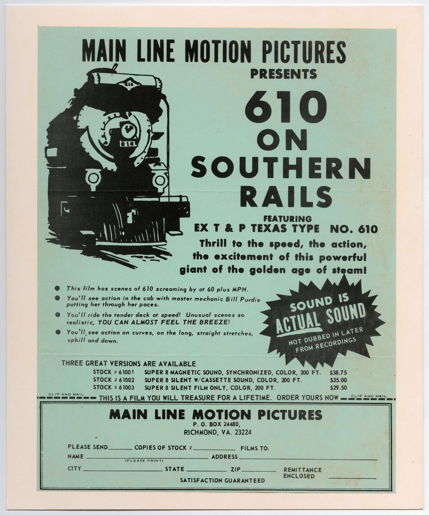Main Line Motion Pictures Flyer