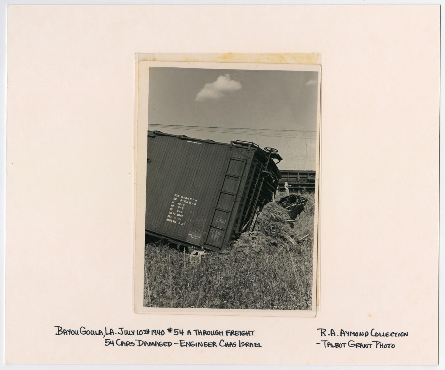 T&P Train #54 Wrecked in Bayou Goula, Louisiana