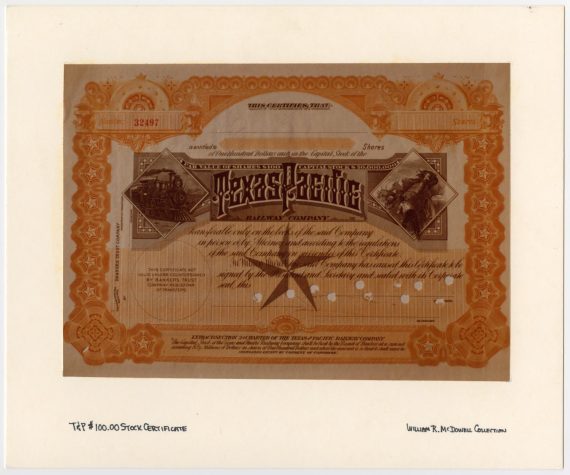 T&P Stock Certificate