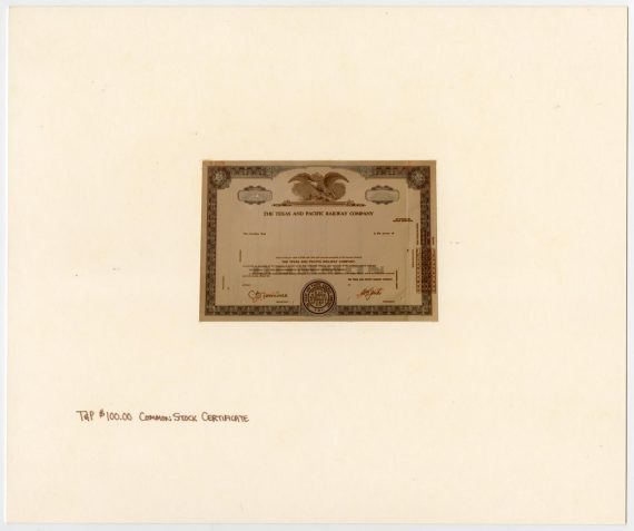 T&P Stock Certificate