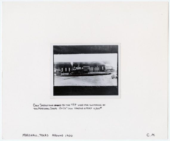 Train #40 in Front of a Roundhouse
