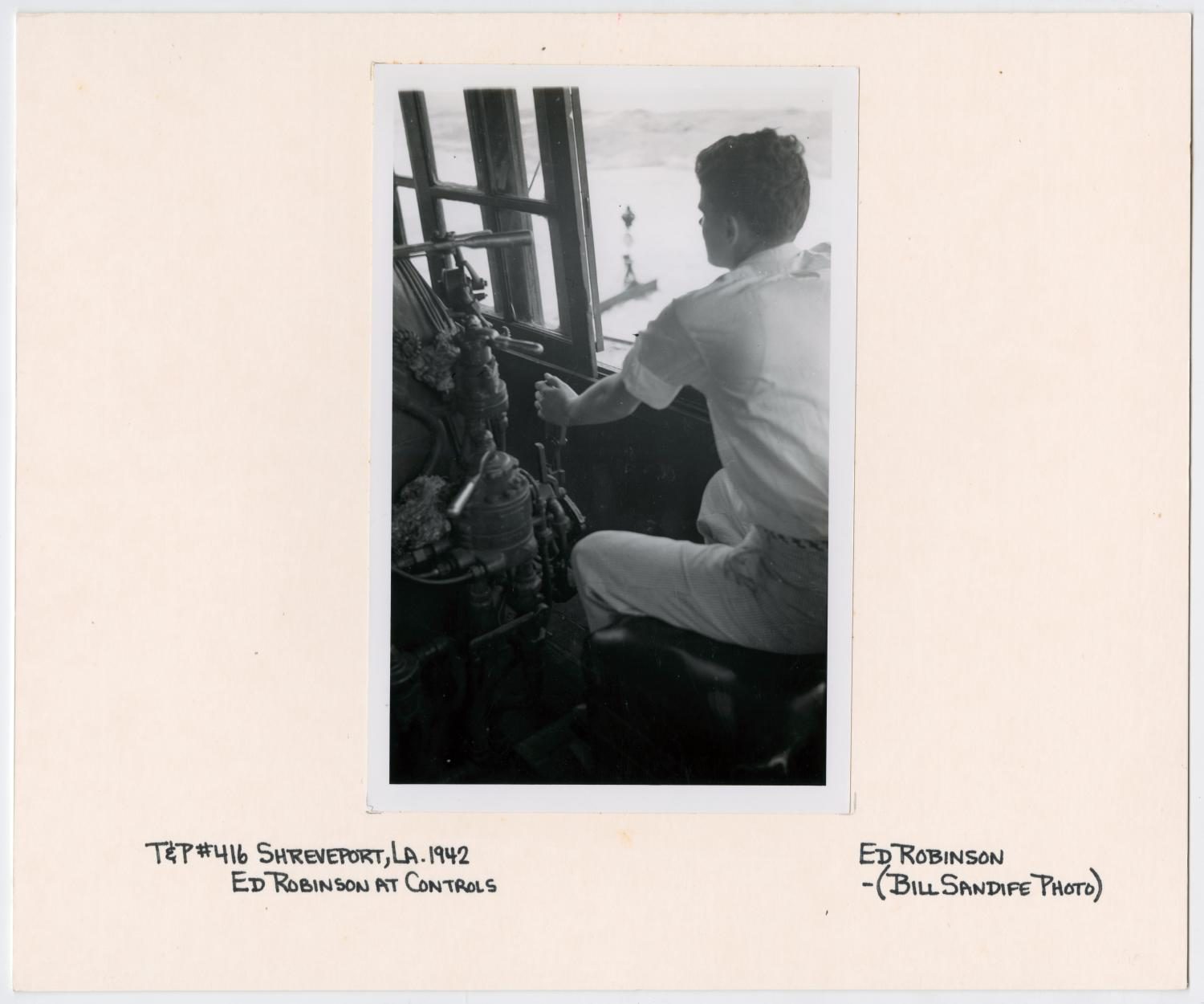 Conductor of T&P Train #416 at Controls