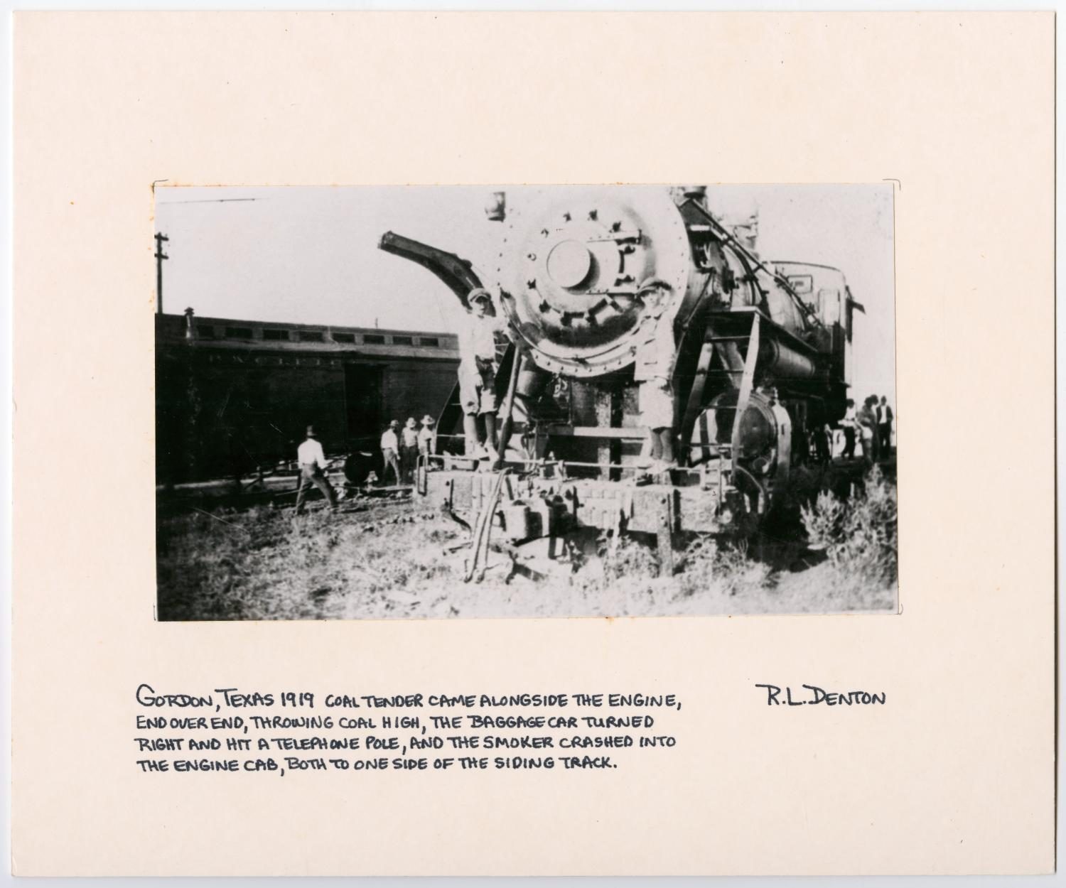 T&P Train Wreck in Gordon, Texas