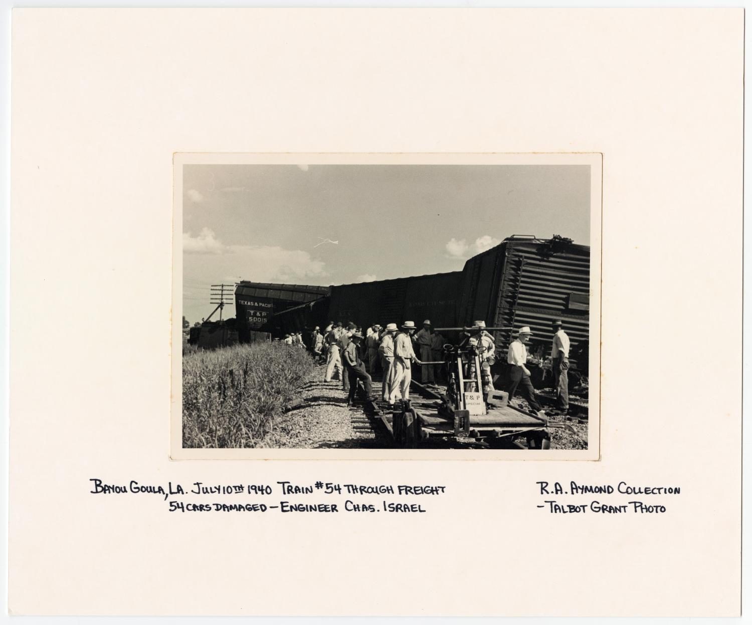 T&P Train #54 Wrecked in Bayou Goula, Louisiana