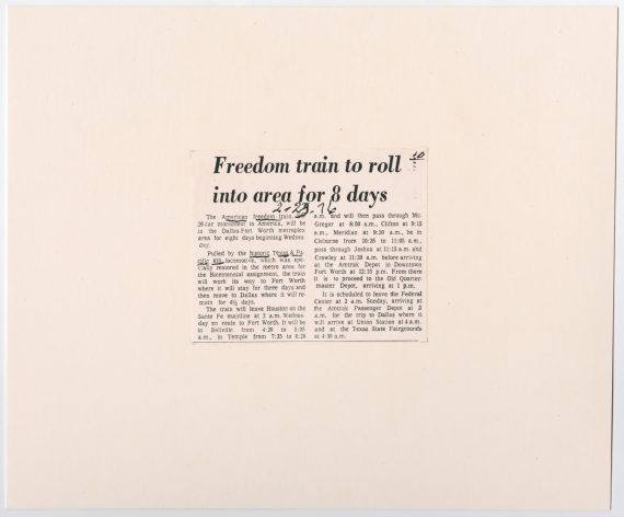 Freedom Train Schedule Article