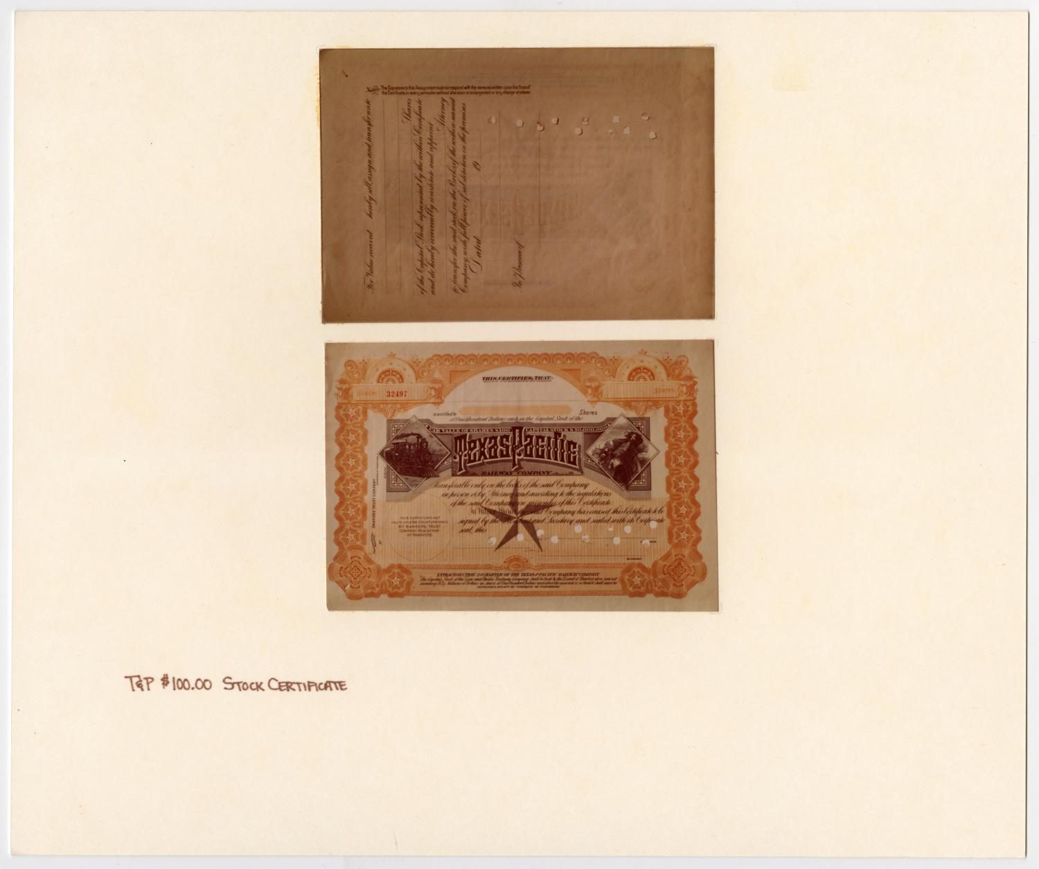 T&P Stock Certificate