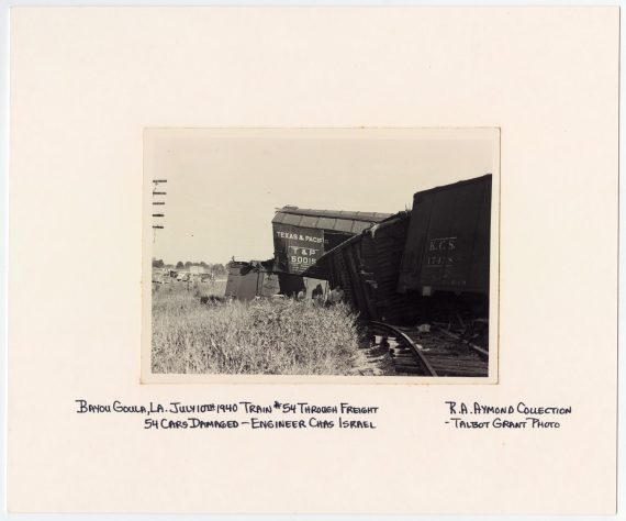 Wrecked Freight Cars in Bayou Goula, Louisiana