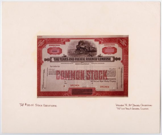 T&P Stock Certificate