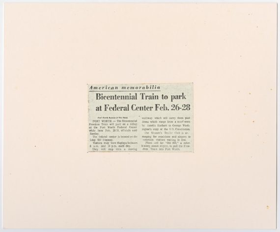 Bicentennial Train Article