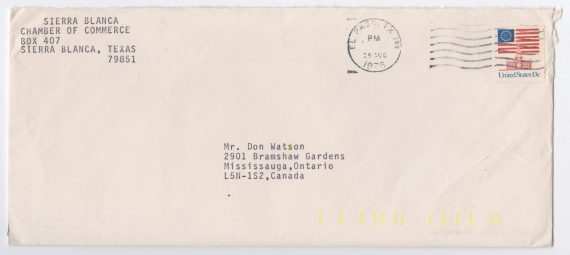 Letter to Don Watson