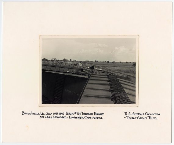 T&P Train Cars Wrecked in Bayou Goula, Louisiana