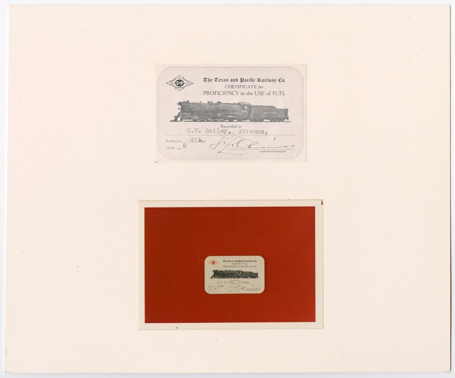 Certificate for Proficiency in the Use of Fuel