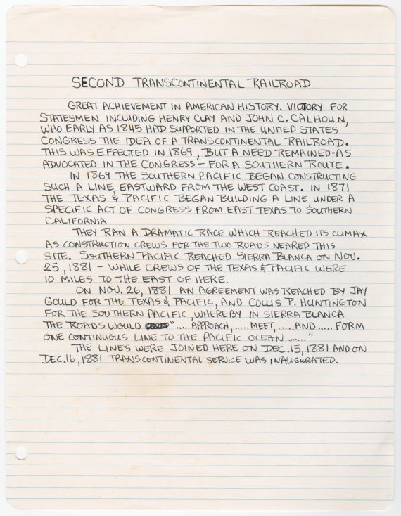 History of the Second Transcontinental Railroad